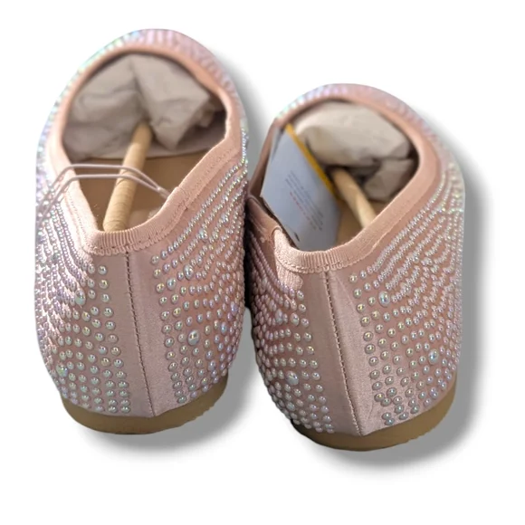 Cat & Jack Pink Dress Shoes with Sparkling Rhinestones Sz 3, 4 & 5 - Picture 9 of 9